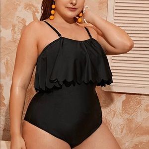 Black one piece swimsuit
